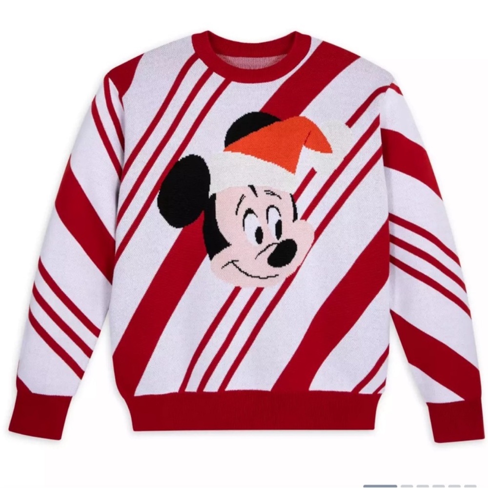 Disney Mickey Mouse candy cane oversized sweater